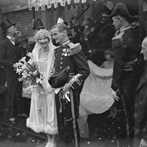 Wedding of Lieutenant the Honourable Robert A W Southwell, Royal Navy, and Miss