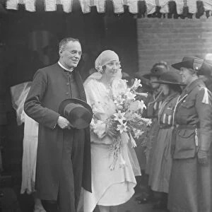 Wedding. The marriage between the REv. G E Allen Whitworth and Miss P Frances Eiric