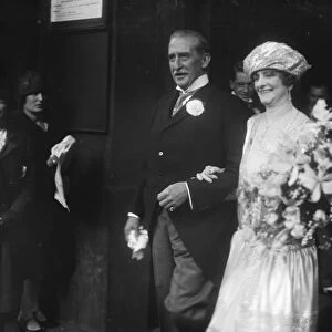 Wedding. The marriage between Sir Vincent Caillard and Mrs Maund took place at