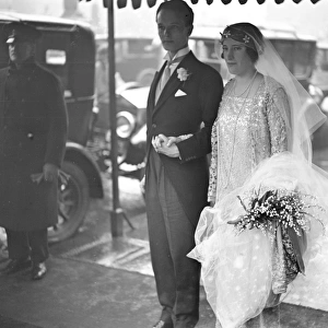 Wedding of Mr Sylvester Gates and Miss Nancy Tennant at St Margarets Church, Westminster