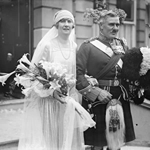 The wedding took place between Lt Col Robertson, VC, DSO, and Miss H Forster