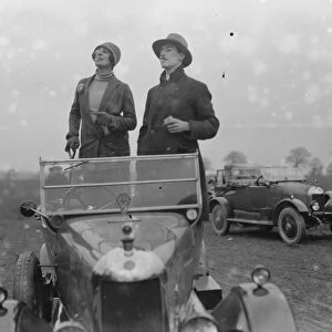 Weston & Banwell Harriers at Banwell Mrs Woodburn Bamberger and Mr C I Bertish 1925
