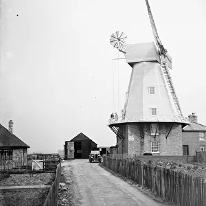 The Willesborough windmill, Ashford, Kent. Kentish smock mill. 1935