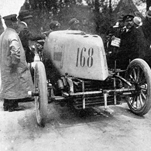 The winner of the heavy car contest: M. Gabriel and his Mors at Bordeaux. 30 May 1903