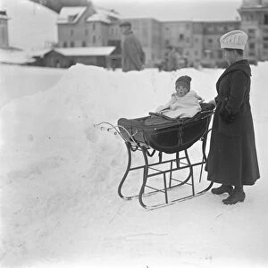 Winter scenes at Murren, Switzerland 1920