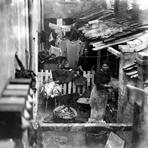 Two woman living in Shoreditch slums, 1922. Surviving and bringing up a family in