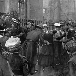 The wrong agrument suffragettes chained to the railings. Suffragettes raid on 10
