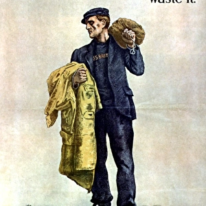 WWI poster - British - We risk our lives to bring you food. Its up to you not to waste it