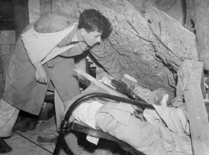 9 November 1940 Lucky escape after a collapsed ceiling crushed the bed during bomb 9 November 1940 Lucky escape after a collapsed ceiling crushed the bed during bomb