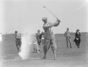 Amateur Golf Championship at Deal, Kent. R H Wethered driving off the first tee Amateur Golf Championship at Deal, Kent. R H Wethered driving off the first tee