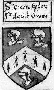 Arms of Owain Tudor Owen Tudor (1400-1461) Born: 1400, probably on Anglesey, Gwynedd Royal Arms of Owain Tudor Owen Tudor (1400-1461) Born: 1400, probably on Anglesey, Gwynedd Royal