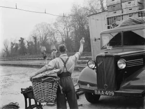 A Bedford truck belonging to E James and Son, the water cress and salad growers A Bedford truck belonging to E James and Son, the water cress and salad growers