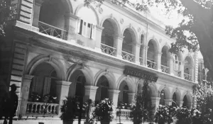 Bomb at a banquet. A bomb was thrown through a window of the Victoria Hotel, Canto Bomb at a banquet. A bomb was thrown through a window of the Victoria Hotel, Canto