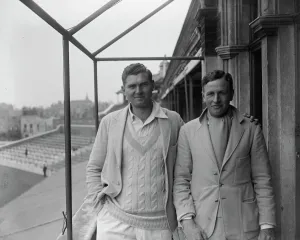 Cambridge cricketers. M J C Allom, who also plays for Surrey ( on left ) and T C Longfield Cambridge cricketers. M J C Allom, who also plays for Surrey ( on left ) and T C Longfield