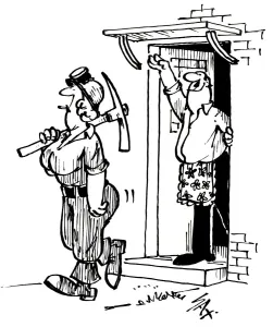 Cartoon by Sax A reversal of fortune. Bye Dear. I'll have dinner on when you get in Cartoon by Sax A reversal of fortune. Bye Dear. I'll have dinner on when you get in