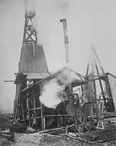 Coal from war wrecked coalfield of Lens. A small section of one of the pumps at Coal from war wrecked coalfield of Lens. A small section of one of the pumps at