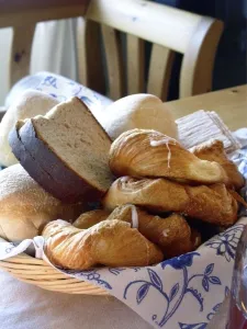 A collection of various breads and pastries in basket on table. Sweden credit A collection of various breads and pastries in basket on table. Sweden credit