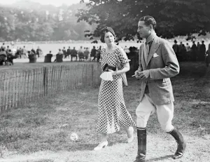 Cowdray Park Polo Week Miss Chichester and Captain Ronald Cooke 1933 Cowdray Park Polo Week Miss Chichester and Captain Ronald Cooke 1933