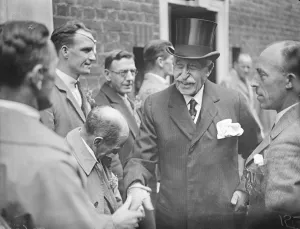 Duke of Connaught attends matinee in aid of disabled officers homes in London. The Duke of Connaught attends matinee in aid of disabled officers homes in London. The