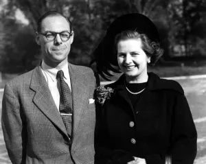 Engagement of Miss Margaret Roberts (soon to be Mrs Dennis Thatcher - Margaret Thatcher) Engagement of Miss Margaret Roberts (soon to be Mrs Dennis Thatcher - Margaret Thatcher)