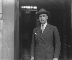 Famous actor returns to London. Mr G Relph, the famous actor, photographed in Famous actor returns to London. Mr G Relph, the famous actor, photographed in