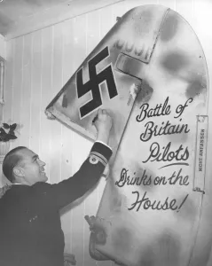 FREE DRINKS FOR BATTLE OF BRITAIN PILOTS. If they establish themselves as such when FREE DRINKS FOR BATTLE OF BRITAIN PILOTS. If they establish themselves as such when