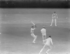 Gentlemen versus Players at The Oval cricket ground. Hallows ( Players ) hits a boundary Gentlemen versus Players at The Oval cricket ground. Hallows ( Players ) hits a boundary