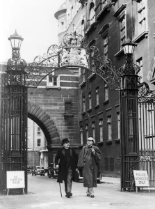 The Inspector is a fool . Sherlock Holmes expounds as they leave Scotland Yard The Inspector is a fool . Sherlock Holmes expounds as they leave Scotland Yard