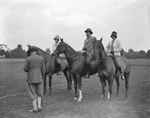 At the Ladies event at the Roehampton Pony Gymkhana - Miss E Garrod, Colonel At the Ladies event at the Roehampton Pony Gymkhana - Miss E Garrod, Colonel