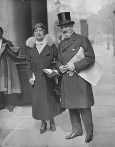 M Fleurian, The French Ambassador accompanied by MMe Fleurian, leaving the French M Fleurian, The French Ambassador accompanied by MMe Fleurian, leaving the French