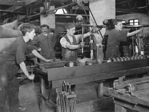 Manufacture of cork balls at Chingford Moulding and filling 28 November 1922 Manufacture of cork balls at Chingford Moulding and filling 28 November 1922