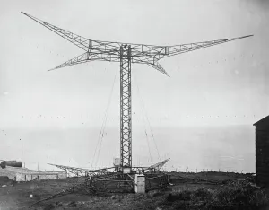Marconi rotating beam transmitter at Inchkeith, Firth of Forth, Scotland. This Marconi rotating beam transmitter at Inchkeith, Firth of Forth, Scotland. This