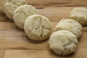 Melting Moments cookies on wooden suface credit: Marie-Louise Avery / thePictureKitchen Melting Moments cookies on wooden suface credit: Marie-Louise Avery / thePictureKitchen