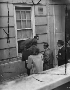 Ministry of works officials who made a forced entry at Duchess of Bedford house Ministry of works officials who made a forced entry at Duchess of Bedford house