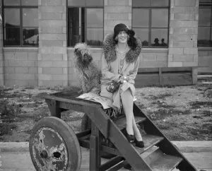 New Atlantic East to West flight. Miss Boll, who is to be a passenger on the attempted flight New Atlantic East to West flight. Miss Boll, who is to be a passenger on the attempted flight