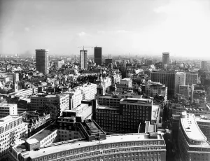 A new view of the City of London as seen from high on the dome of St Pauls Cathedral A new view of the City of London as seen from high on the dome of St Pauls Cathedral