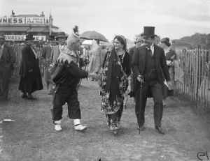 Original caption Flowing robes at the Derby. Picturesquely garbed Indian visitor Original caption Flowing robes at the Derby. Picturesquely garbed Indian visitor