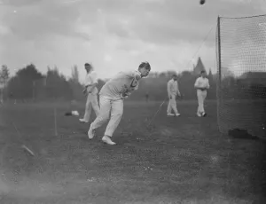 Oxford University Cricket Club Practice T Raikes. 30 April 1923 Oxford University Cricket Club Practice T Raikes. 30 April 1923