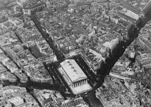 Paris seen from the air. Showing the Madelaine Church. 2 November 1928 Paris seen from the air. Showing the Madelaine Church. 2 November 1928