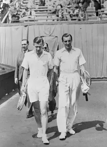 Perry and Austin, leading British players, defeated in Paris tournament. Fred Perry Perry and Austin, leading British players, defeated in Paris tournament. Fred Perry