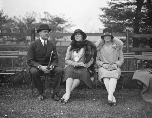 Polo at Ranelagh. Prince Lotfallah, Lady Deterding and Mrs K White. 2 May 1928 Polo at Ranelagh. Prince Lotfallah, Lady Deterding and Mrs K White. 2 May 1928