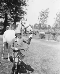 At the Ranelagh Club Pony show - Miss Jackie Hance ( daughter of the well known equestrian At the Ranelagh Club Pony show - Miss Jackie Hance ( daughter of the well known equestrian