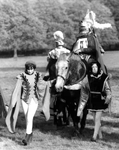 Rehearsing Medieval Jousting for The 1066 Pageant. Dr Christopher Woodard, Master of Horses Rehearsing Medieval Jousting for The 1066 Pageant. Dr Christopher Woodard, Master of Horses