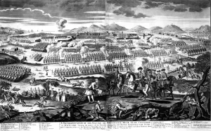 A representation of the battle on Drunmossie moor near culloden in Scotland A representation of the battle on Drunmossie moor near culloden in Scotland