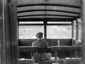 Rolvenden - A novel train on the Kent and East Sussex Railway is this formed by two Rolvenden - A novel train on the Kent and East Sussex Railway is this formed by two