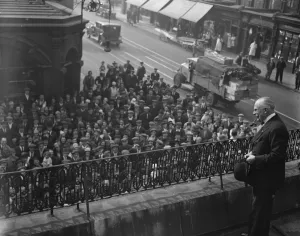 Romance of wedding millionaire visitor. Sir James Joynton Smith in the ironmongery Romance of wedding millionaire visitor. Sir James Joynton Smith in the ironmongery