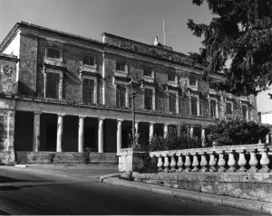 The Royal Palace on the Ionian island of Corfu. Built in 1816 it was the former The Royal Palace on the Ionian island of Corfu. Built in 1816 it was the former