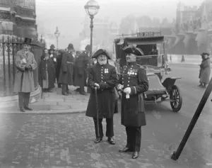 The Royal Wedding at Westminster Abbey. Private Dunham, the oldest living pensioner The Royal Wedding at Westminster Abbey. Private Dunham, the oldest living pensioner