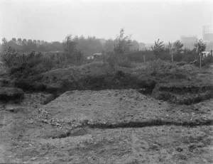 The site where excavation is under way to dig up a Roman villa in Cray Valley, Kent The site where excavation is under way to dig up a Roman villa in Cray Valley, Kent