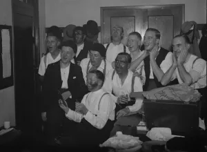 Social Goon party , Days Lane Infant school, Sidcup, Kent. 1937 Social Goon party , Days Lane Infant school, Sidcup, Kent. 1937